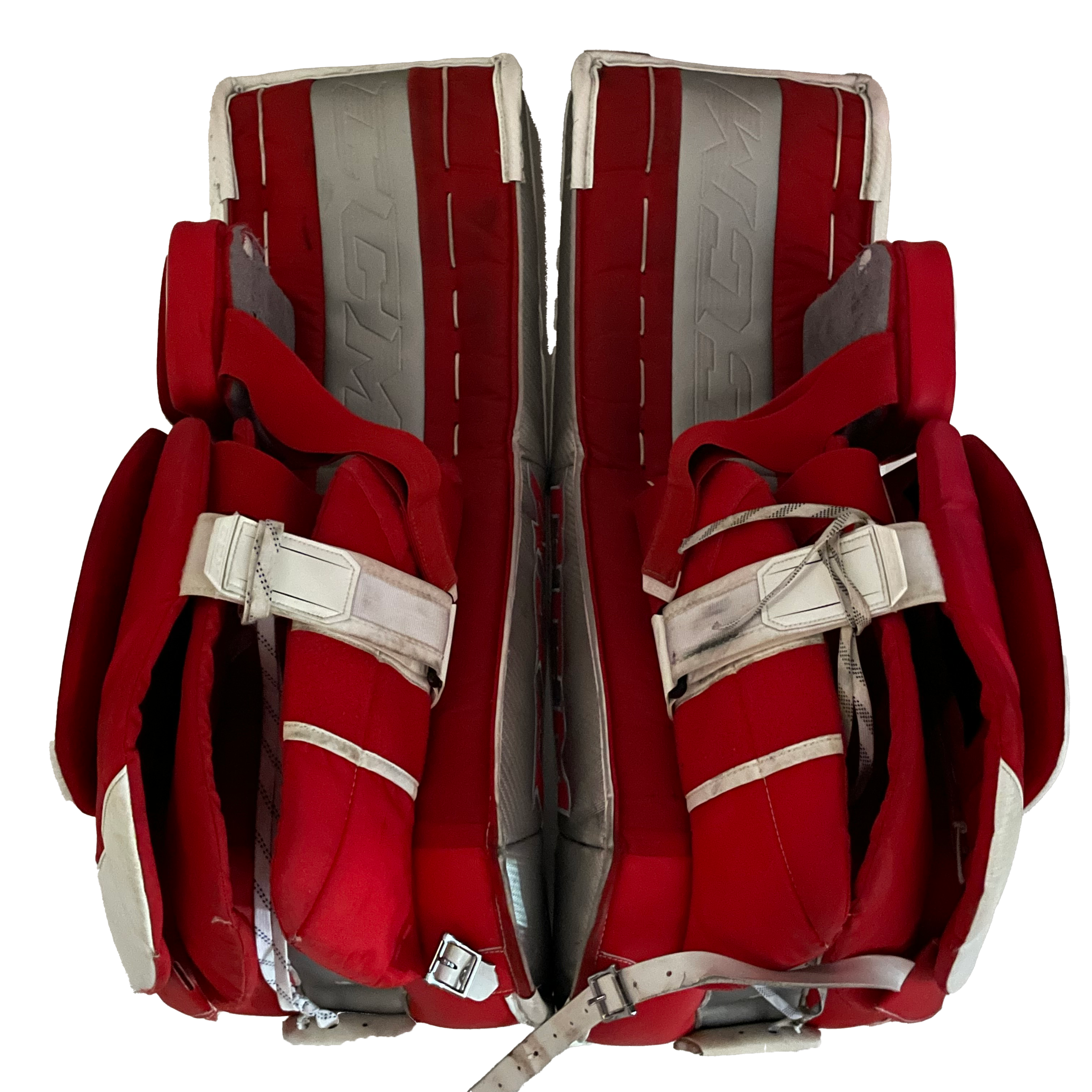 CCM Extreme Flex 5 - Ensemble de gardien de but complet Pro Stock d'occasion (rouge/blanc)